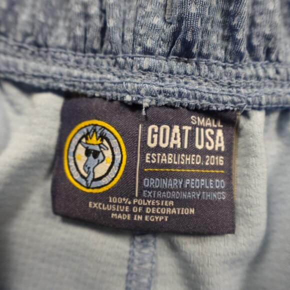 GOAT USA Mesh Shorts Men’s Small Carolina Blue Dot Print Athletic NWT - Picture 5 of 12